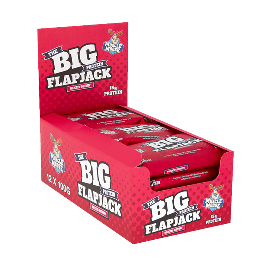 Muscle Moose Big Protein Flapjack 12x100g - Mixed Berry product packaging