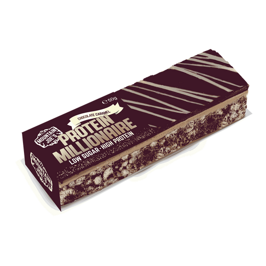 Mountain Joe's Protein Millionaire 10x50g - Chocolate Caramel product packaging