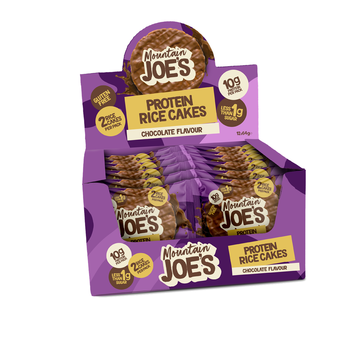 Mountain Joe's Rice Cake 12x64g - Milk Chocolate product packaging