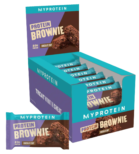 MyProtein Protein Brownie 12x75g - Chocolate Chip product packaging
