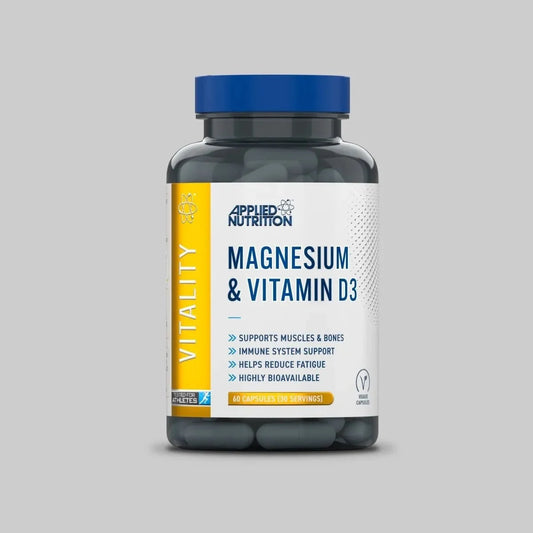 Applied Nutrition Magnesium + Vitamin D3 60 Caps packshot