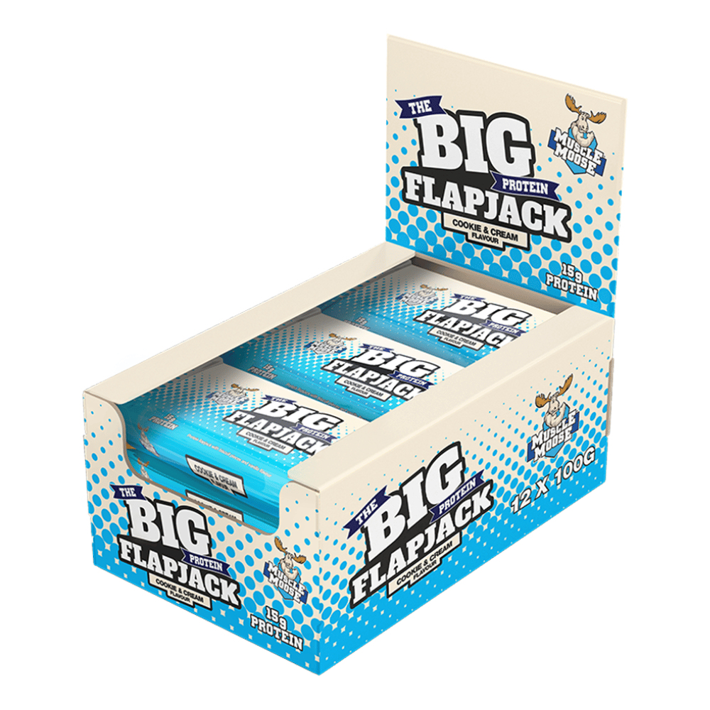 Muscle Moose Big Protein Flapjack 12x100g - Cookies & Cream