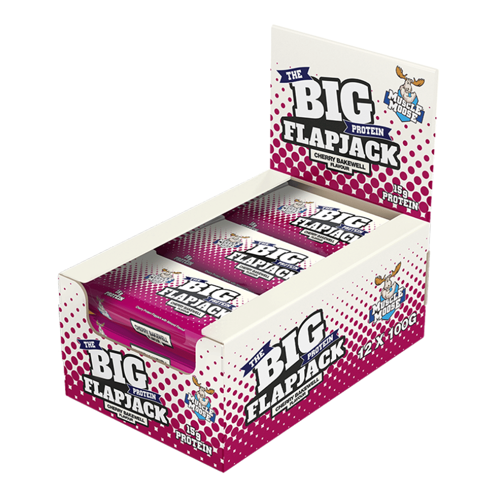 Muscle Moose Big Protein Flapjack 12x100g - Cherry Bakewell
