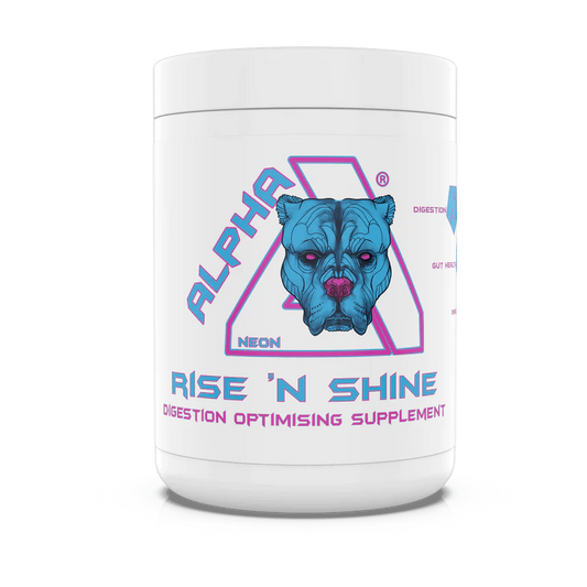 Alpha Neon Rise n Shine 360g - Strawberry Mango product packaging