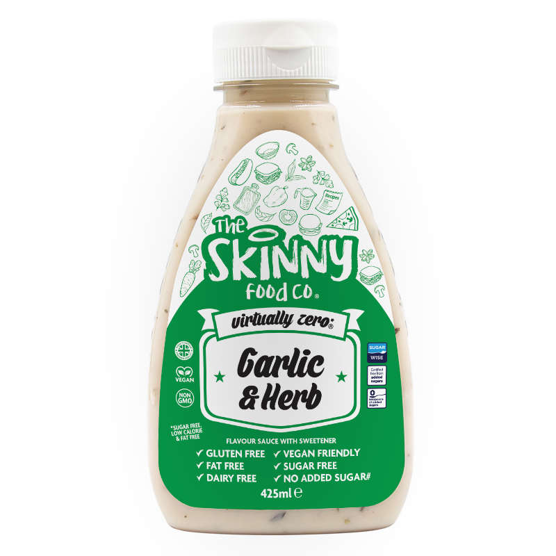 The Skinny Food Co Skinny Sauce 425ml Garlic & Herb packshot