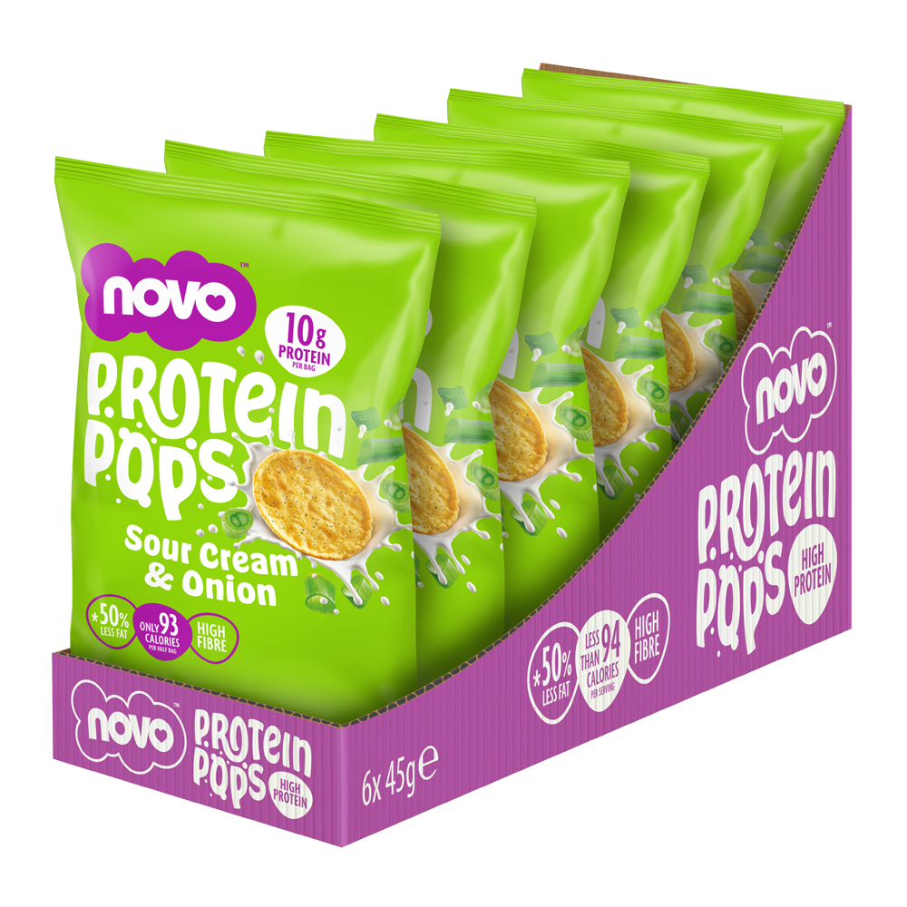 Novo Protein Pops 6x45g Sour Cream & Onion packshot