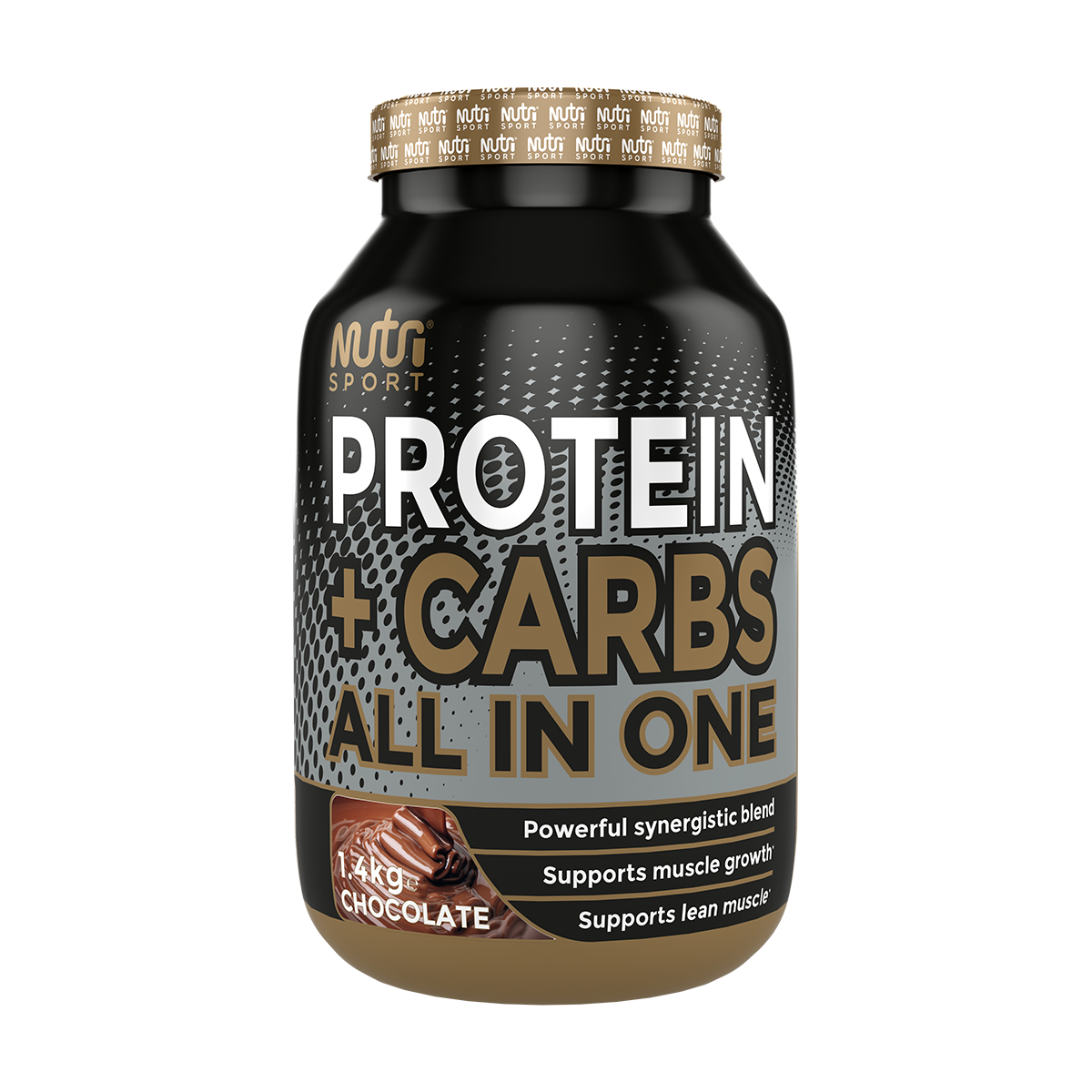 NutriSport Protein + Carbs 1.4kg Chocolate packshot