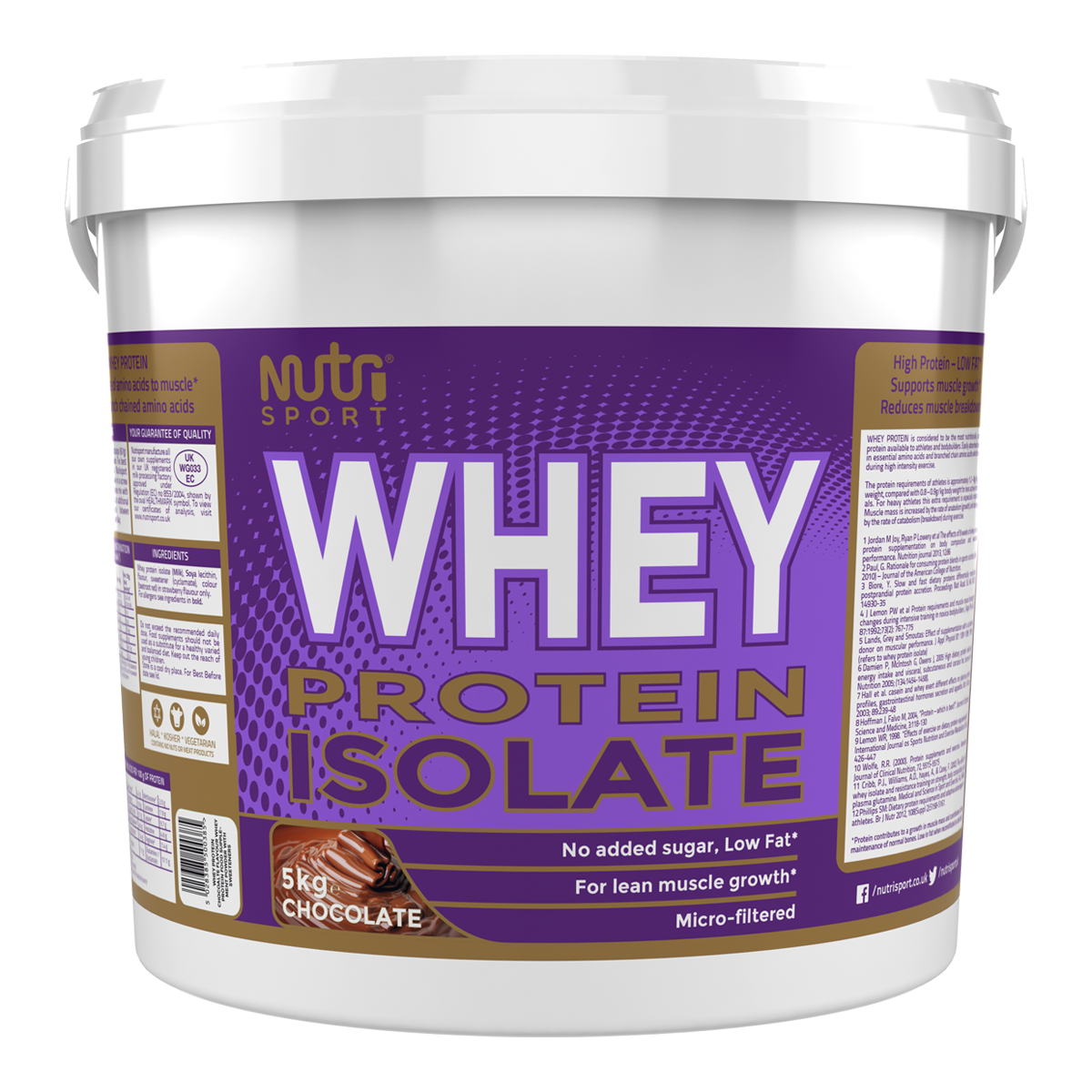 NutriSport Whey Isolate 5kg Chocolate packshot