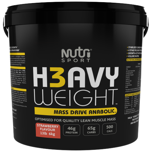 NutriSport H3avyweight Mass Drive Anabolic 1.5kg - Strawberry product packaging