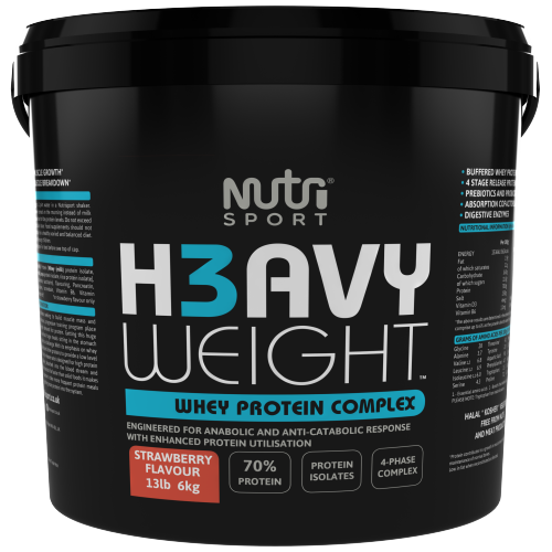NutriSport H3avyweight Whey Protein Complex 6kg - Strawberry product packaging