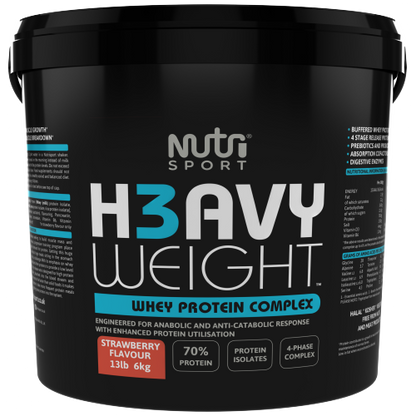 NutriSport H3avyweight Whey Protein Complex 6kg - Strawberry product packaging
