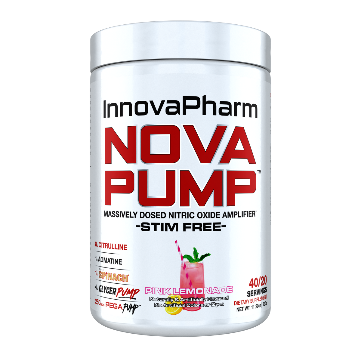 Innovapharm NovaPumpp 320g - Pink Lemonade product packaging