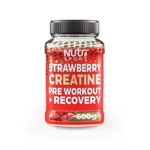 NutriSport Strawberry Creatine Powder Pre Workout + Recovery 600g Strawberry packshot