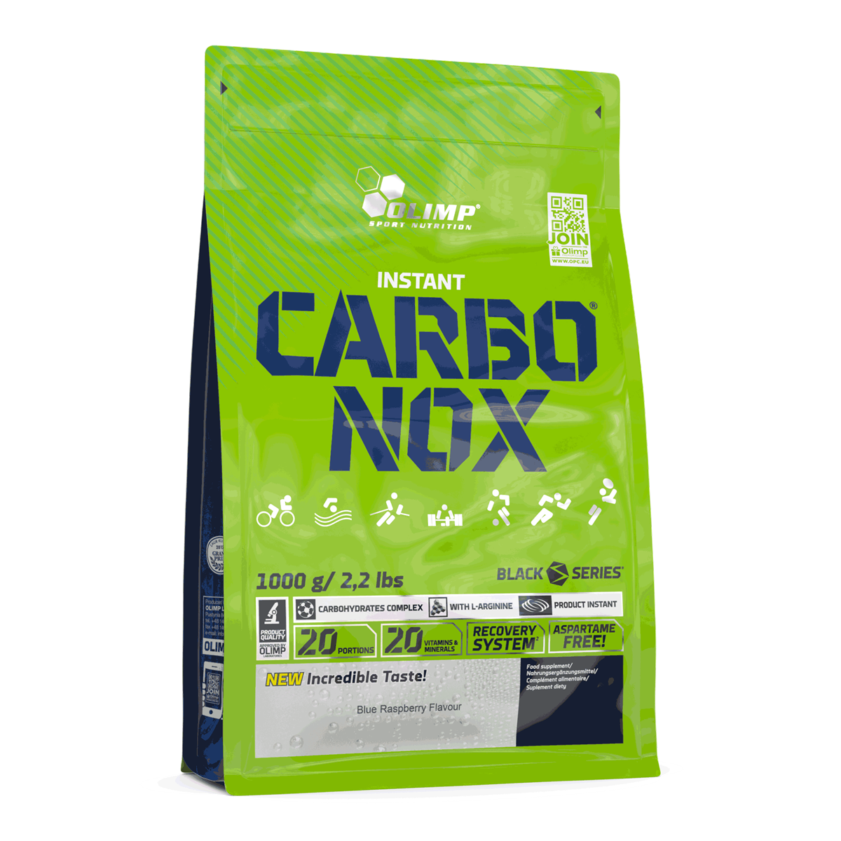 Olimp Sport Nutrition Carbonox 1000g - Blue Raspberry product packaging