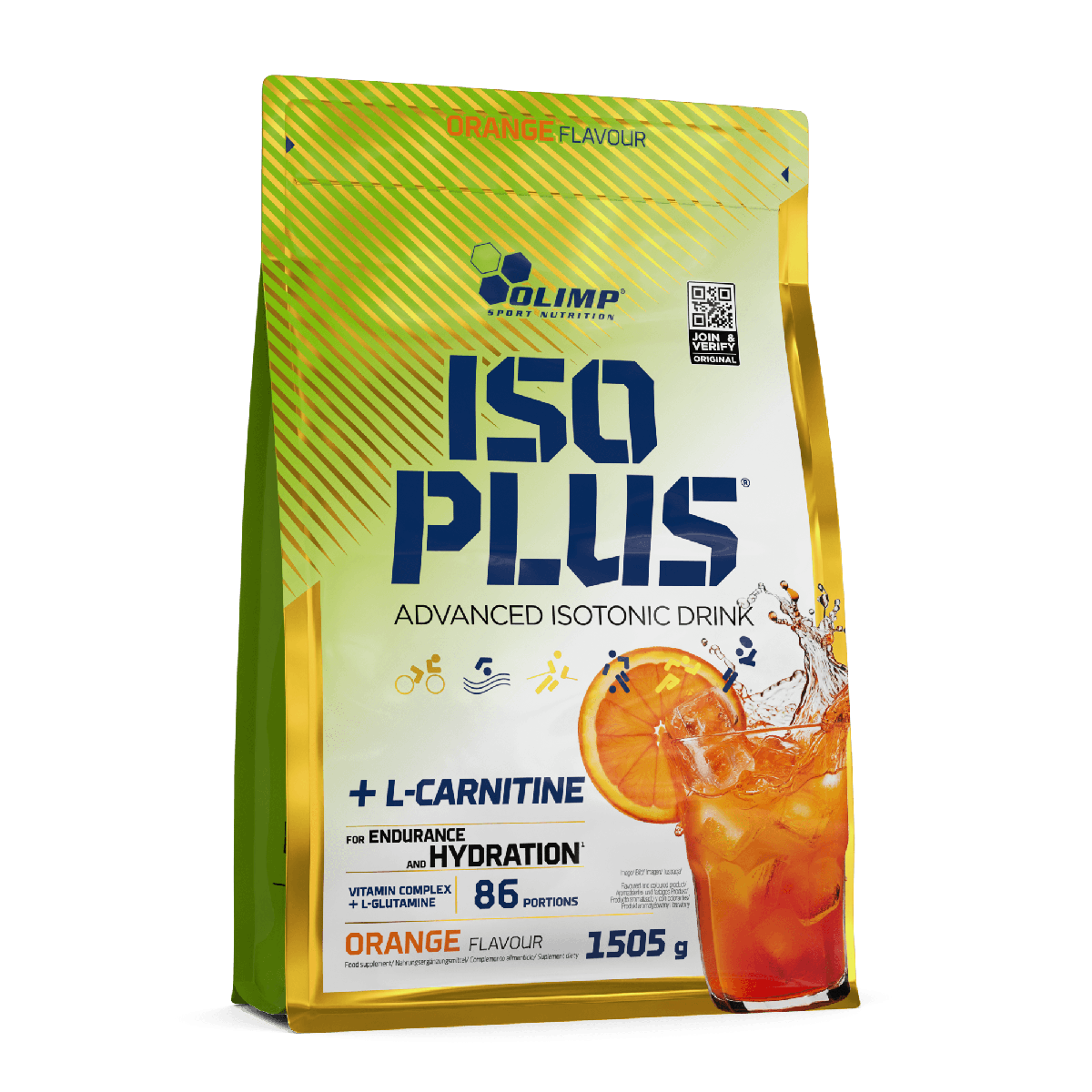 Olimp Sport Nutrition Iso Plus 1505g — Orange — product front