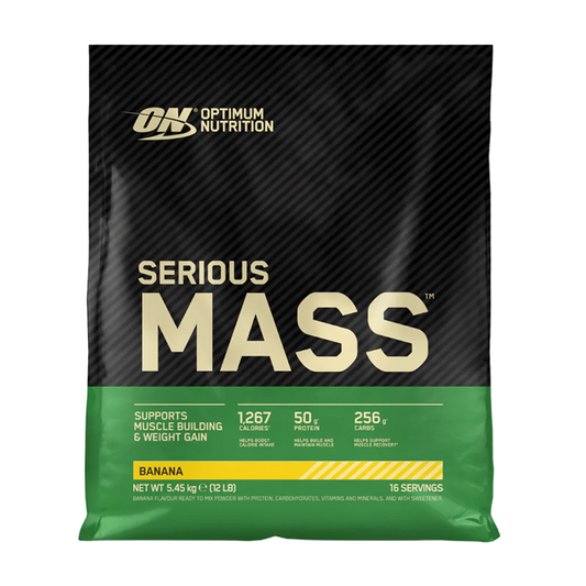 Optimum Nutrition Serious Mass 5.45kg - Banana product packaging