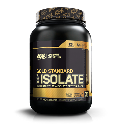 Optimum Nutrition Gold Standard 100% Isolate 930g - Chocolate product packaging
