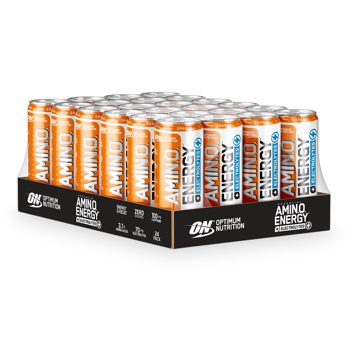 Optimum Nutrition Amino Energy + Electrolyte RTD 24x250ml - Orange product packaging