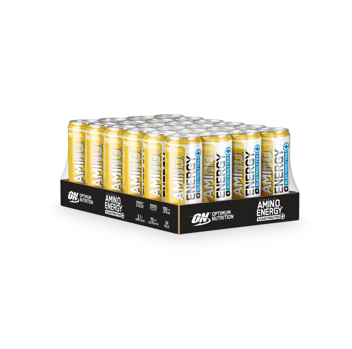 Optimum Nutrition Amino Energy + Electrolyte RTD 24x250ml — Tropical — product front