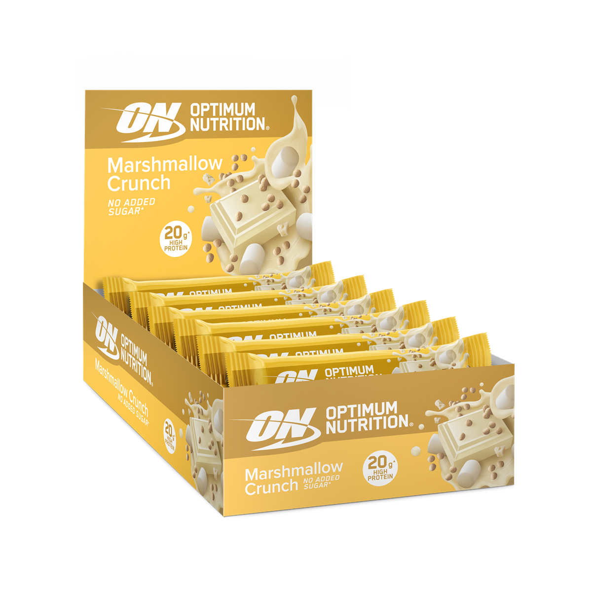 Optimum Nutrition Crunch Bar 10x65g - Marshmallow product packaging