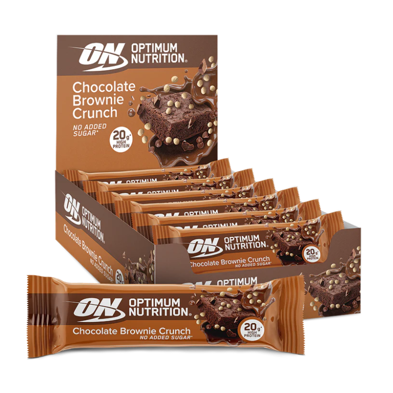 Optimum Nutrition Crunch Bar 10x65g — Choc Brownie — product front