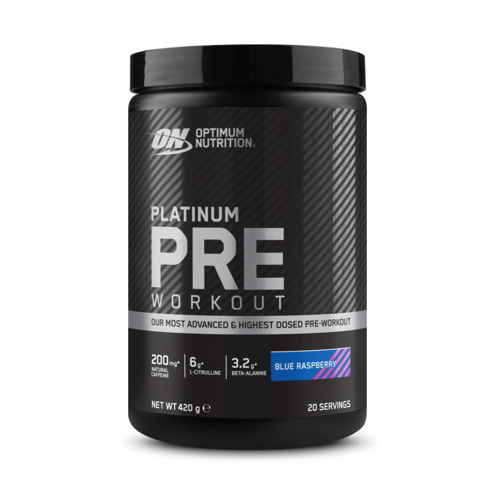 Optimum Nutrition Platinum Pre-Workout 420g — Blue Razz — product front