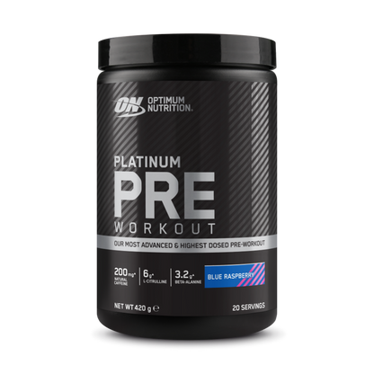 Optimum Nutrition Platinum Pre-Workout 420g — Blue Razz — product front