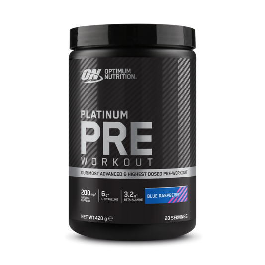Optimum Nutrition Platinum Pre-Workout 420g — Blue Razz — product front