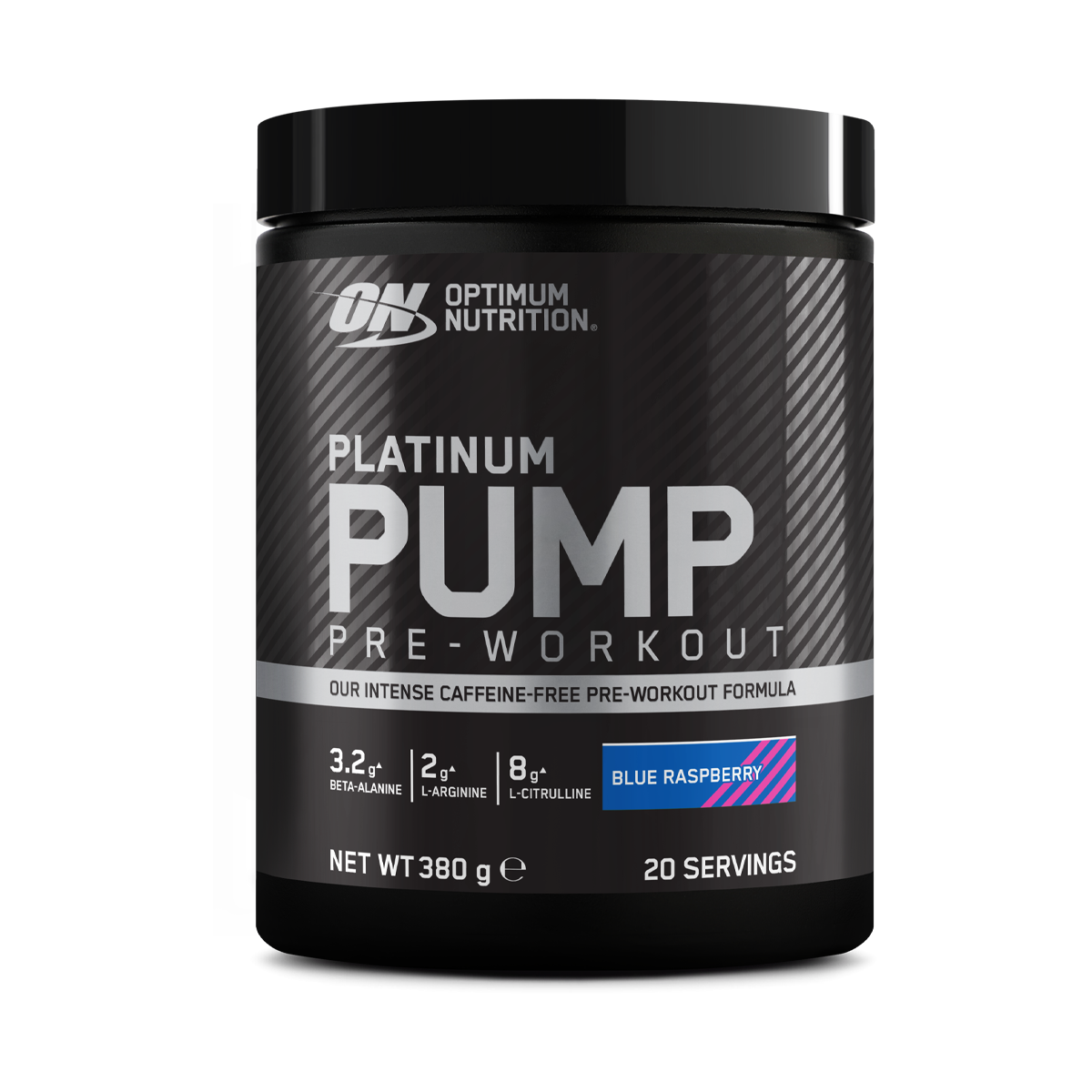 Optimum Nutrition Platinum Pump 380g - Blue Razz product packaging