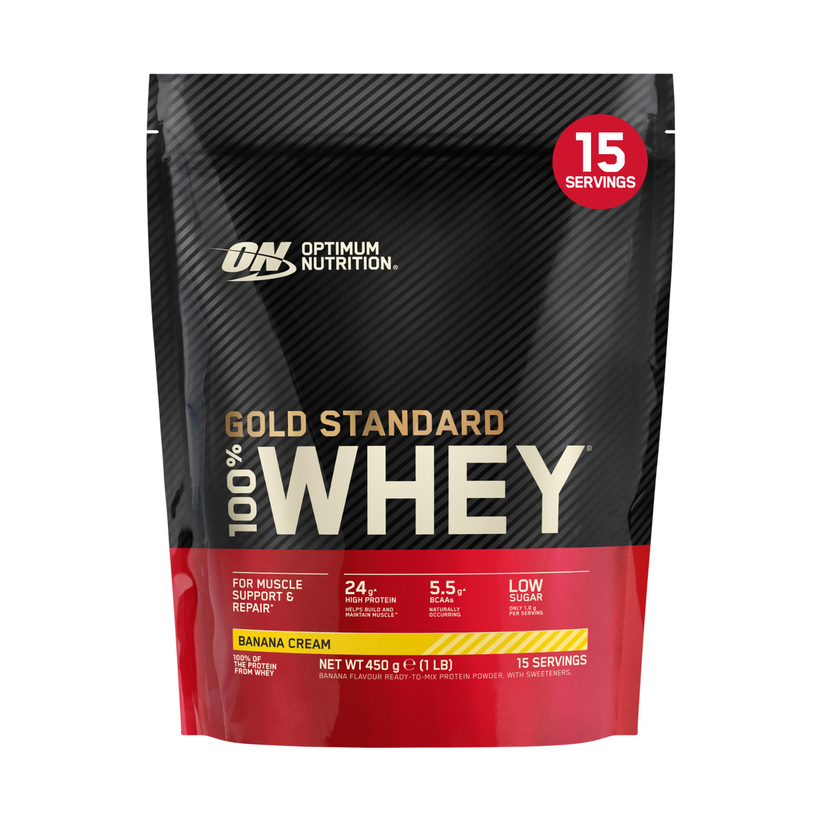 Optimum Nutrition Gold Standard 100% Whey 450g — Banana Cream — product front