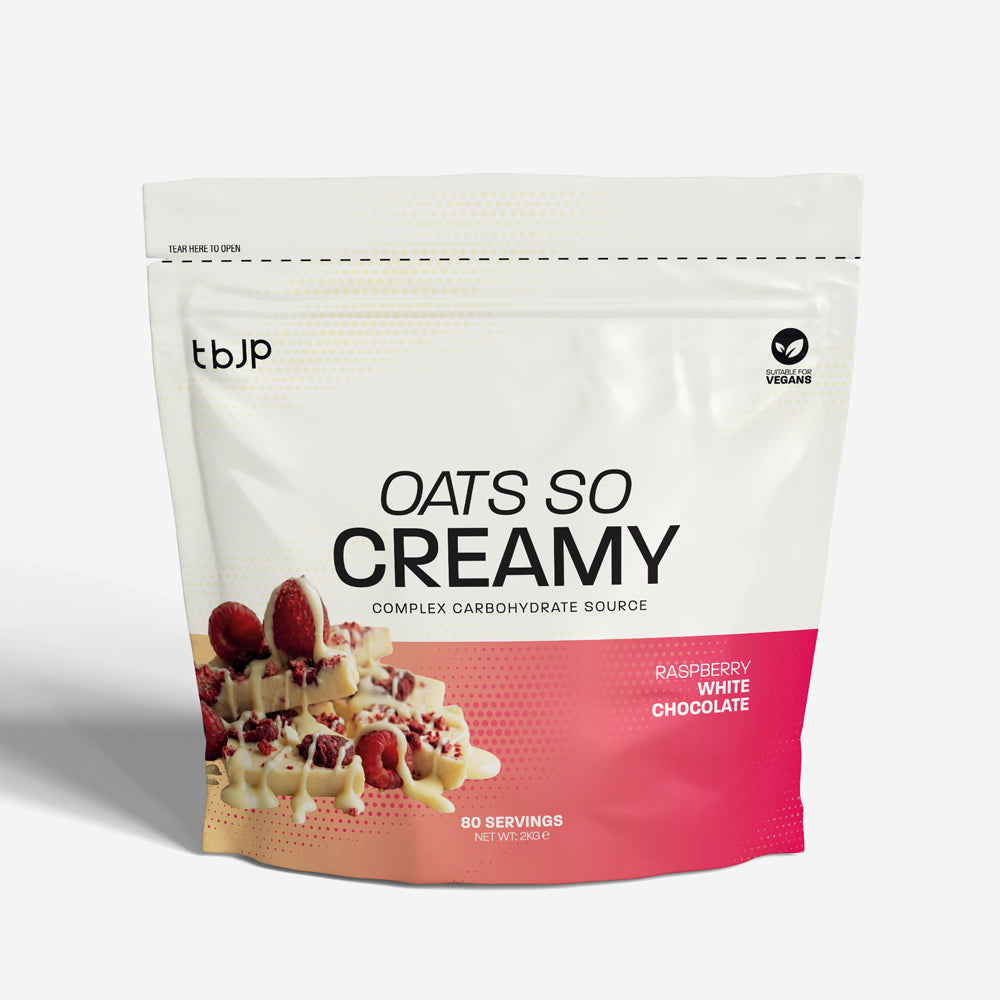 tbJP, OATS SO CREAMY, RASPBERRY WHITE CHOCOLATE, 80 SERVINGS, NET WT: 2KG e