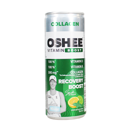 OSHEE Vitamin Boost COLLAGEN Recovery Boost can, mint lemon lime