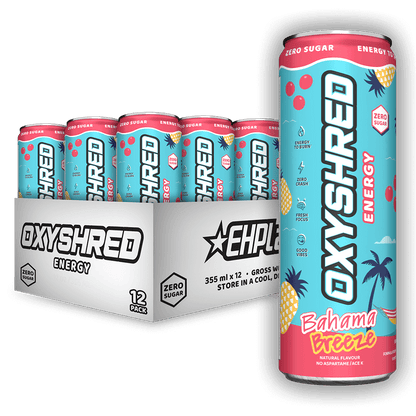 EHP Labs OxyShred Ultra Energy Drink RTD 12x355ml Bahama Breeze packshot