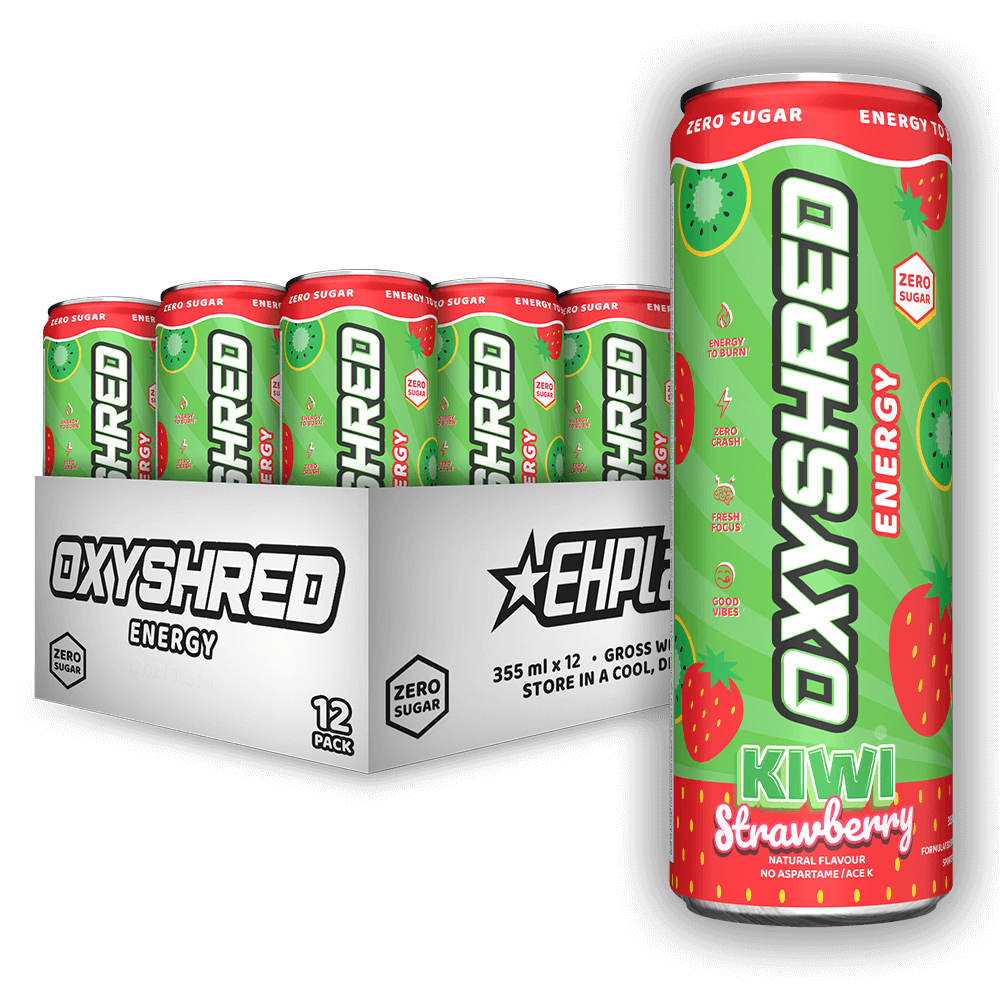 EHP Labs OxyShred Ultra Energy Drink RTD 12x355ml Kiwi Strawberry packshot
