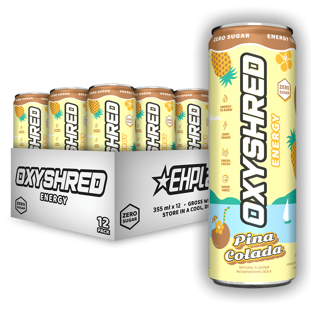EHP Labs OxyShred Ultra Energy Drink RTD 12x355ml Pina Colada packshot