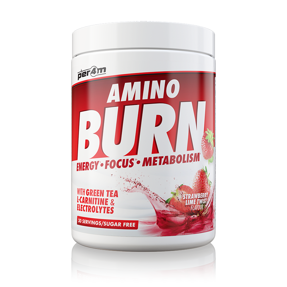 Per4m Amino Burn 240g - Strawberry Lime Twist product packaging