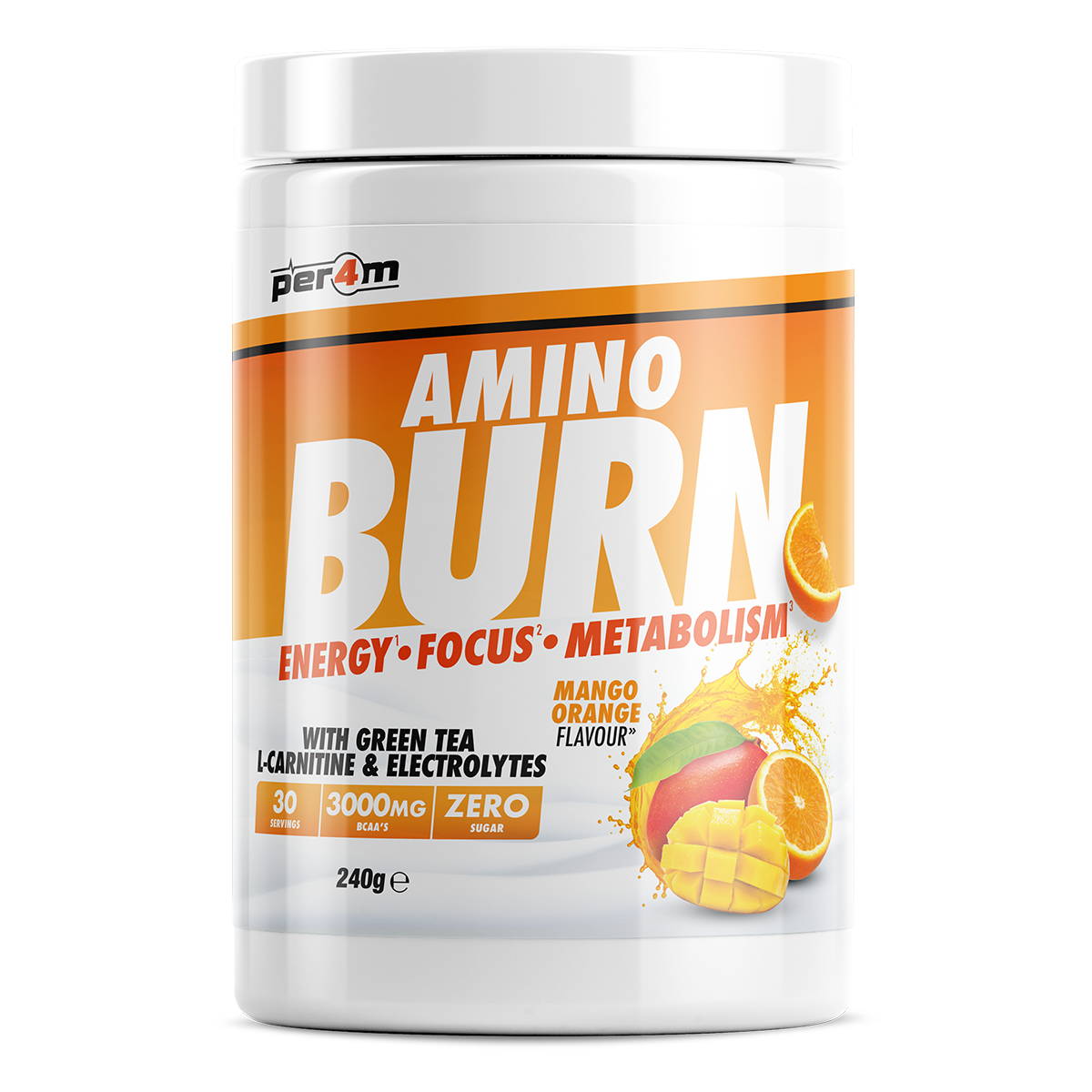 Per4m Amino Burn 240g — Mango Orange — product front