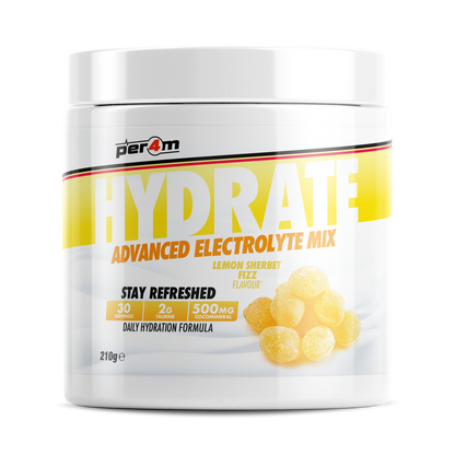Per4m Hydration 210g — Lemon Sherbet Fizz — front of tub