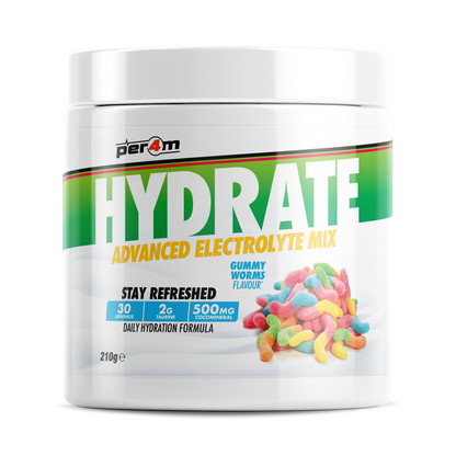 Per4m Hydration 210g — Gummy Worms — front of tub