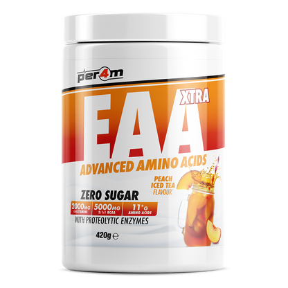 Per4m EAA XTRA 420g — Peach Ice Tea — front of tub