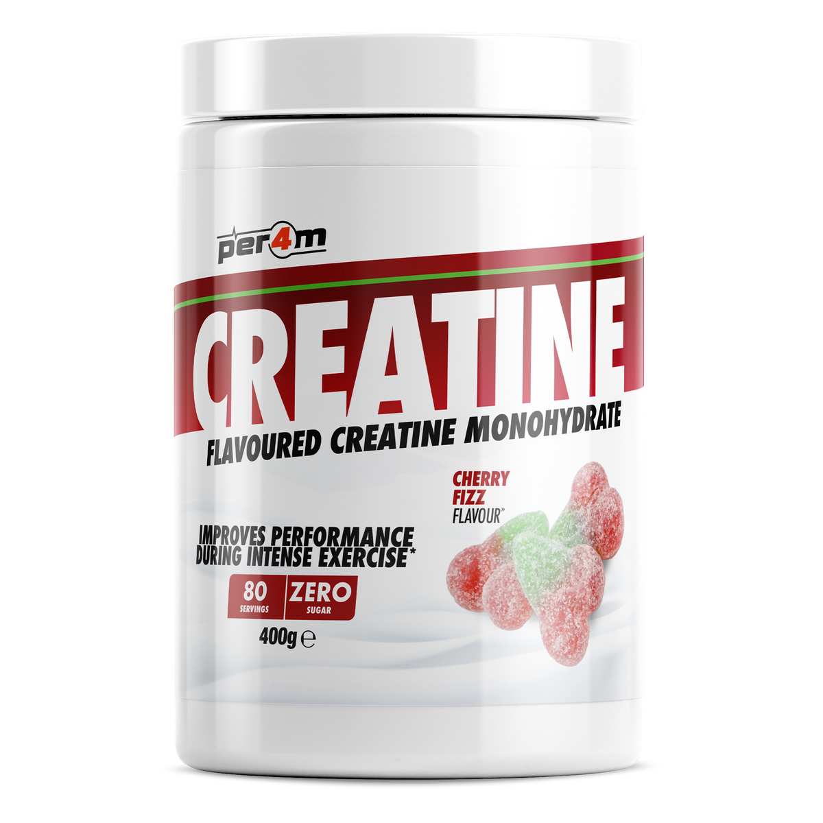 Per4m Creatine 400g — Cherry Fizz — product front