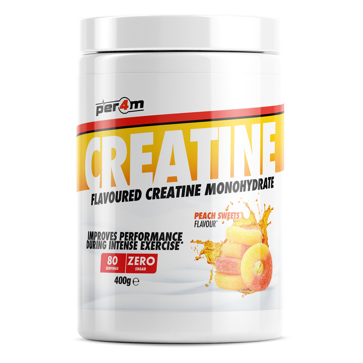 Per4m Creatine 400g — Peach Sweets — product front
