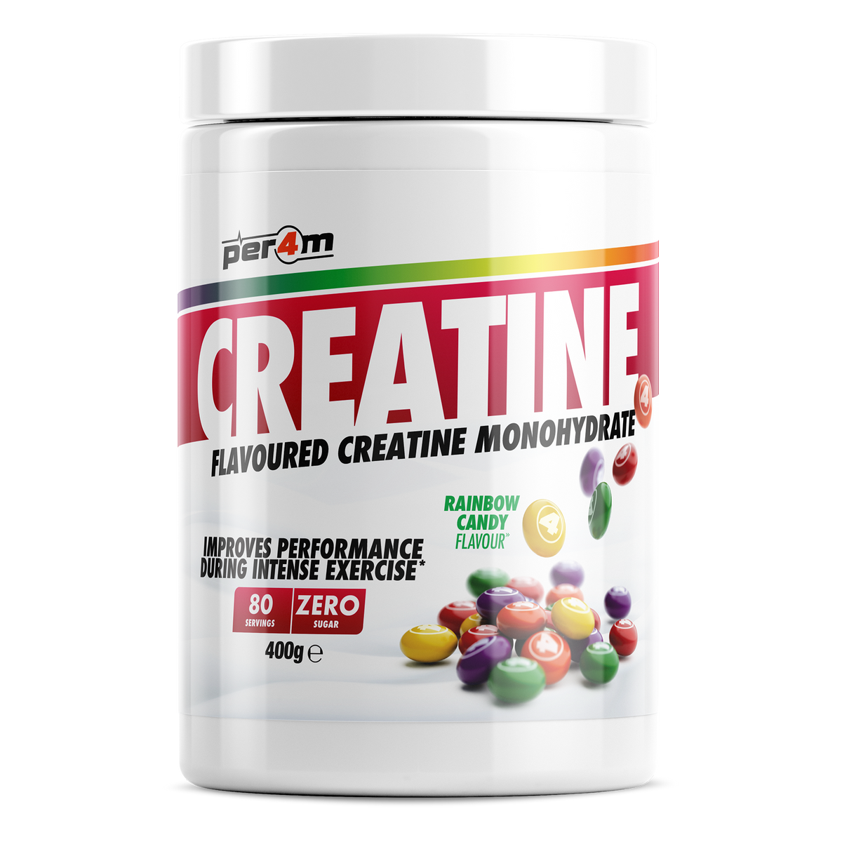 Per4m Creatine 400g — Rainbow Candy — product front