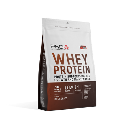 PhD Nutrition Powder Whey 500g Chocolate packshot
