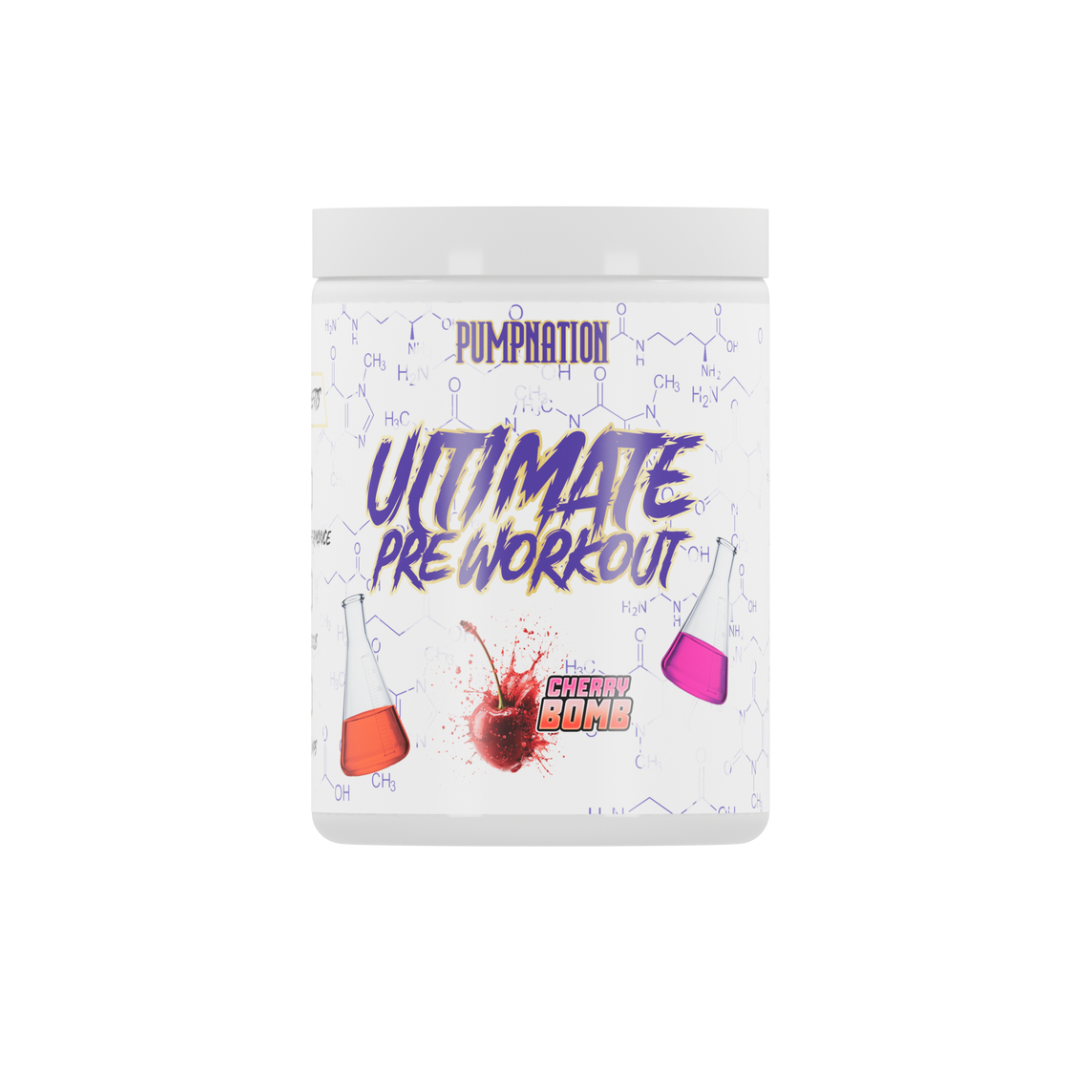 Pump Nation Ultimate Pre Workout 550g - Cherry Bomb product packaging