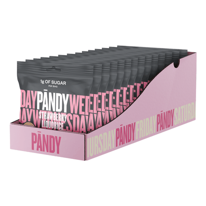 PANDY Candy 14x50g Strawberry Liquorice packshot