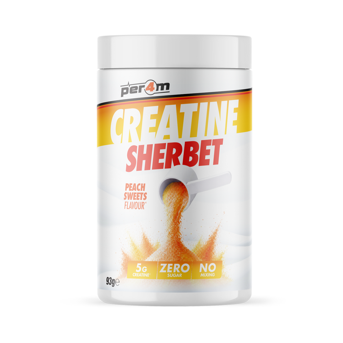 Per4m Creatine Sherbet 93g Peach Sweets