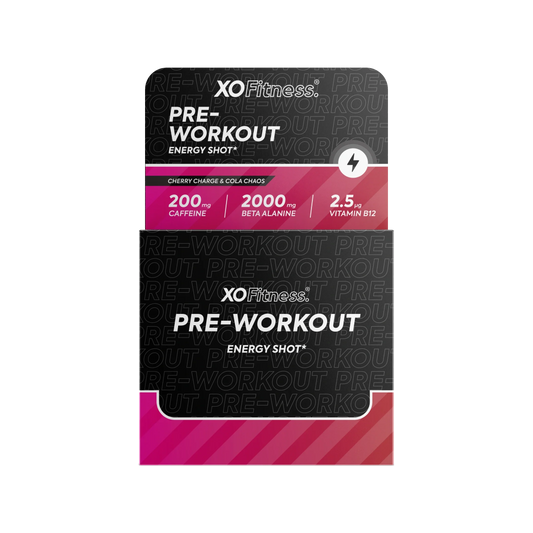 XO Fitness Pre-Workout Shots Mixed Case 20x60ml Cherry / Cola packshot