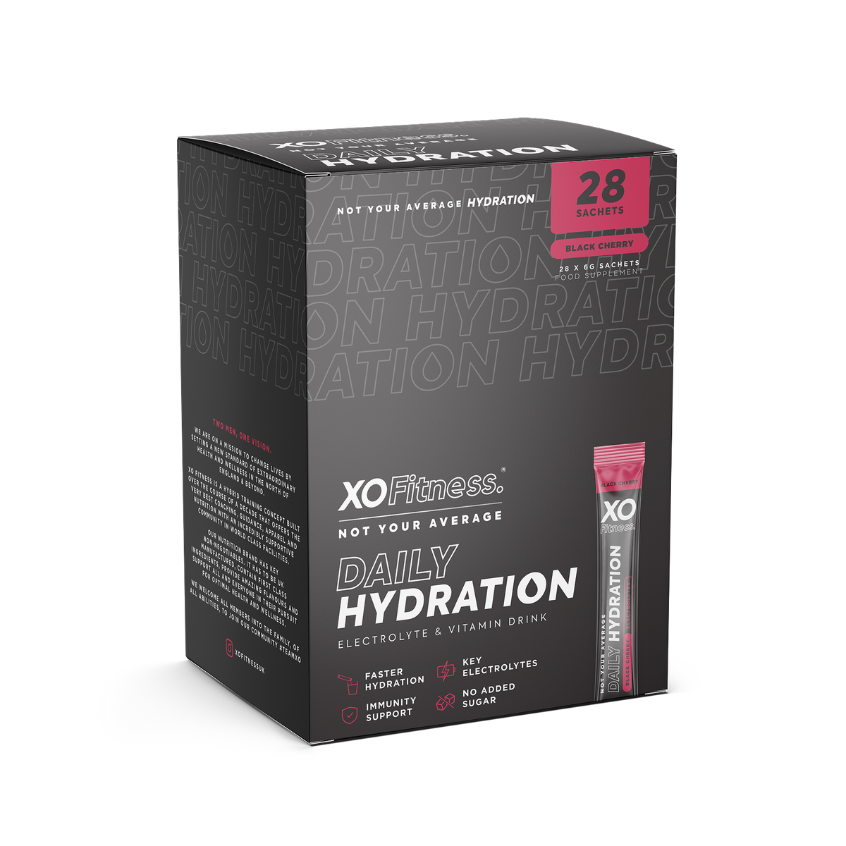 XO Fitness Hydration Sachet 28x6g - Black Cherry