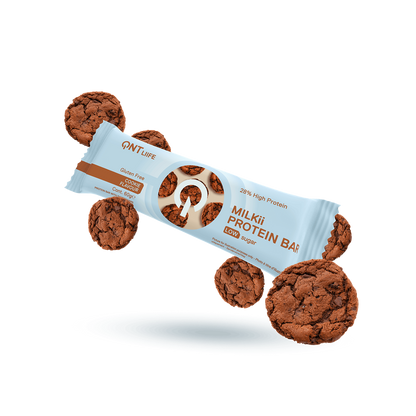 QNT Milkii Protein Bar 12x60g - Chocolate Cookie product packaging